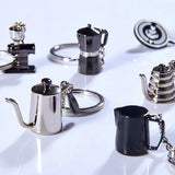 Coffee Lover's Miniature Keychain - Espresso Machine & Barista Tool Designs