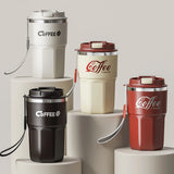 Insulated Stainless Steel Coffee Mug with Lid - Reusable & Portable