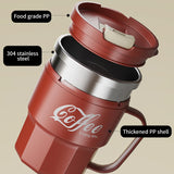 Insulated Stainless Steel Coffee Mug with Lid - Reusable & Portable