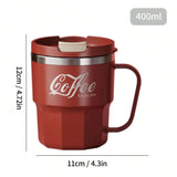 Insulated Stainless Steel Coffee Mug with Lid - Reusable & Portable