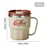 Insulated Stainless Steel Coffee Mug with Lid - Reusable & Portable