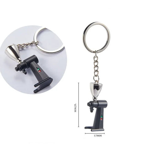 Coffee Lover's Miniature Keychain - Espresso Machine & Barista Tool Designs