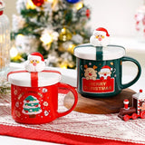 Porcelain Holiday Mugs - Hand-Painted Festive Coffee Cups