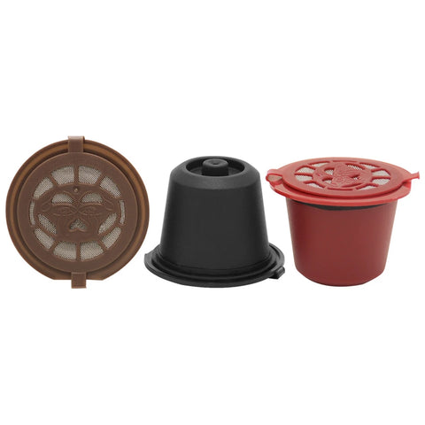 3-Pack Reusable Coffee Pod Filter for Nespresso – Refillable Food-Grade Plastic