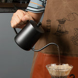 600ml 304 Stainless Steel Gooseneck Pour Over Kettle - Wooden or Standard Handle Option