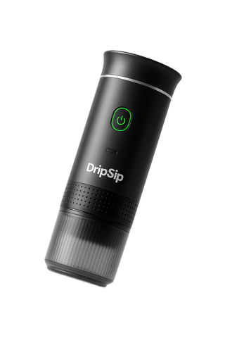 DripSip Obsidian Black - Portable Espresso Coffee Machine for Travel & Home